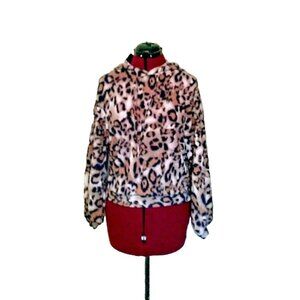 know.one.cares Women's Fleece Hoodie Size Small Multicolor Animal Print Pullover
